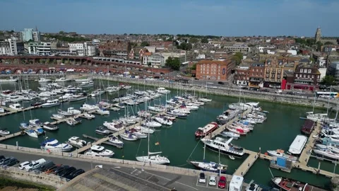 Ramsgate is a seaside town Stock Footage 261240561