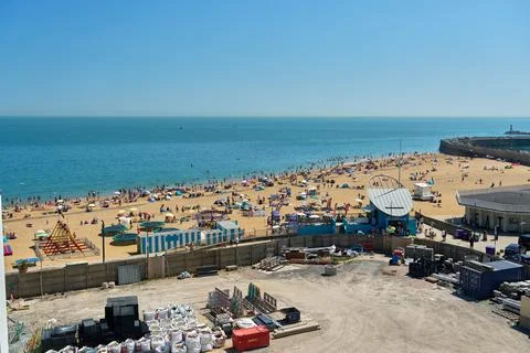 Ramsgate, UK - June 25 2023 - Ramsgate Main Sands Stock Photos