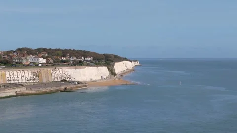 Ramsgate White Cliffs Drone Footage Stock Footage 252660890