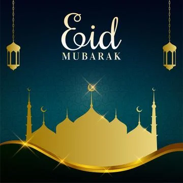 Ramzan mubarak with islamic structure mosque and lantern design background .. Illustrazione stock