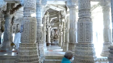 Ranakpur Temple 6 Stock Footage 46093213