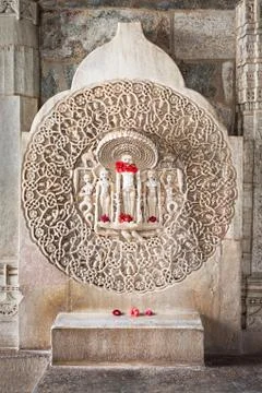 Ranakpur Temple interior Stock Photos