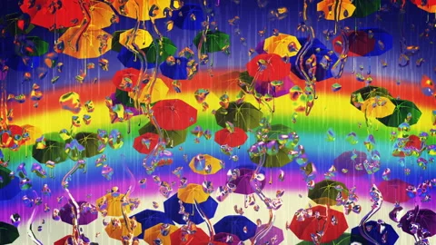 RANBOW DROPS Stock Footage 124804928