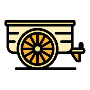 Ranch cart icon vector flat Illustrazione stock