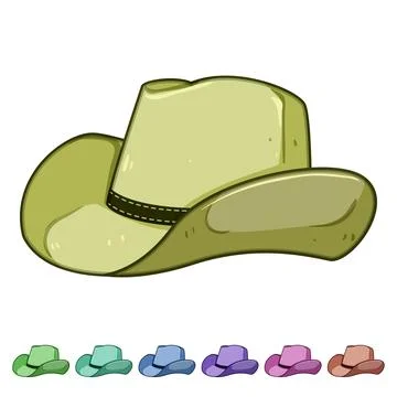 Ranch cowboy hat cartoon vector graphic Stock Illustration
