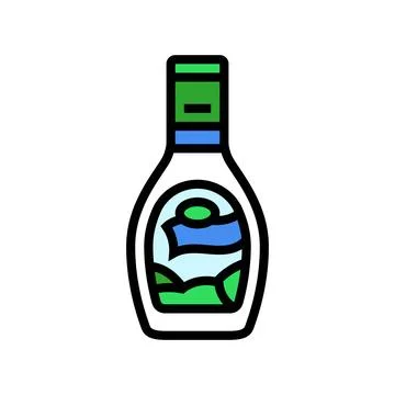 Ranch dressing condiment color icon vector illustration Stock Illustration