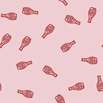 Ranch dressing condiment line vector seamless pattern 스톡 일러스트