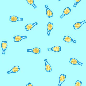 Ranch dressing condiment vector seamless pattern Illustrazione stock