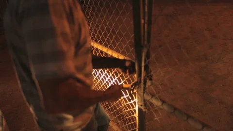 Ranch Foreman Opens Fence to Shop Stock Footage 101972319