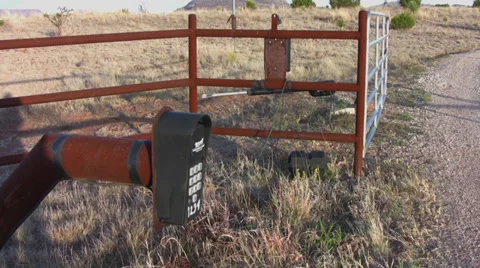Ranch gate 1 Stock Footage 30338034