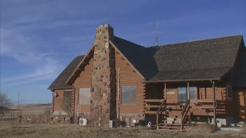 Ranch House in Eastern Wyoming Stock Footage