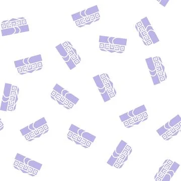 Ranch house glyph seamless pattern イラスト素材