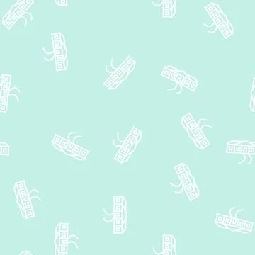 Ranch house line seamless pattern Stock Illustration