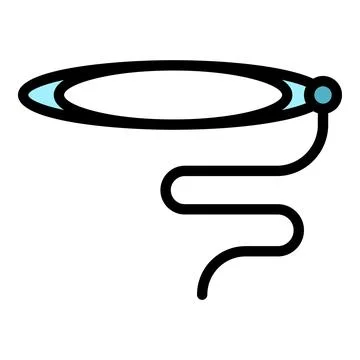 Ranch lasso icon vector flat Stock Illustration