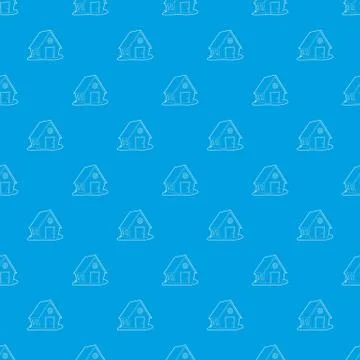 Ranch pattern vector seamless blue 스톡 일러스트