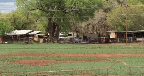 Ranch at a remote zone Stock Footage 106971276
