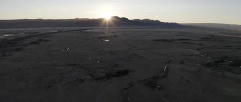 Ranch Sunset Aerial Stock Footage 238406736