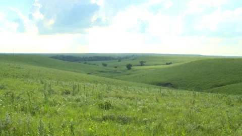 Ranch valley with nice clouds Stock Footage 137606651
