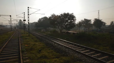 Ranchi Train tracks station 库存影片 62710943