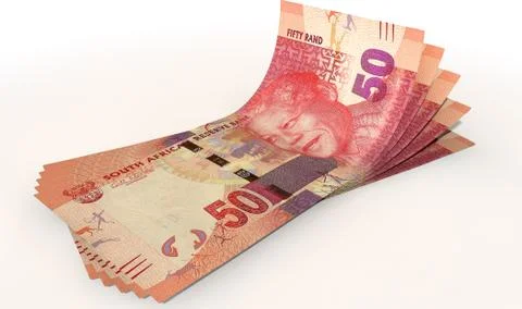 Rand bank notes spread Stock Illustration