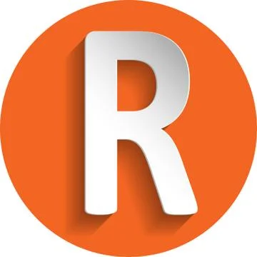 Rand icon, paper style Stock Illustration