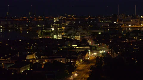Randersvej nat Stock Footage 150787821