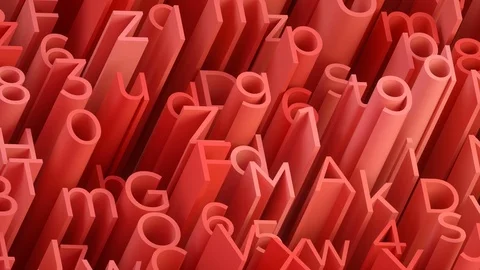 Random 3d red letters and numbers animated background Stock Footage 103053339