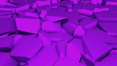 Random 3d render dynamic background with different shapes, computer generated Illustrazione stock