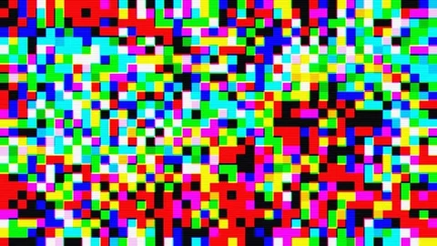 Random abstract 8 bit rgb pixel noise texture background animation Stock Footage 288181029