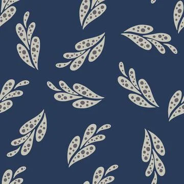 Random abstract seamless pattern with grey colored oraintal cucumber shapes.  Illustrazione stock