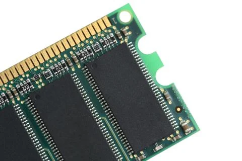 Random access memory chip close up Stock Photos