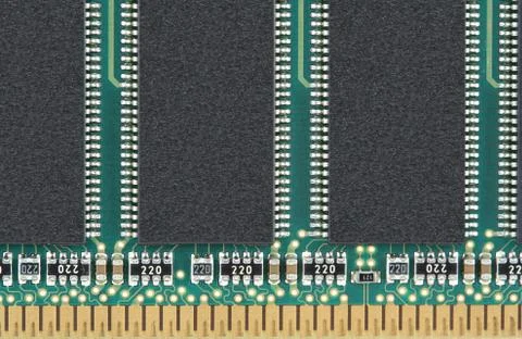Random access memory chip on white Stock Photos