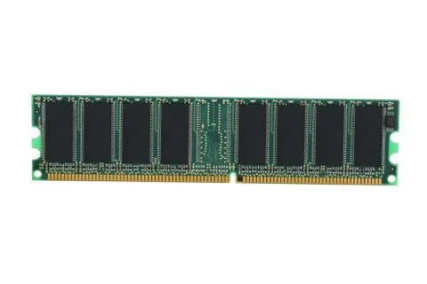 Random access memory chip on white Foto stock