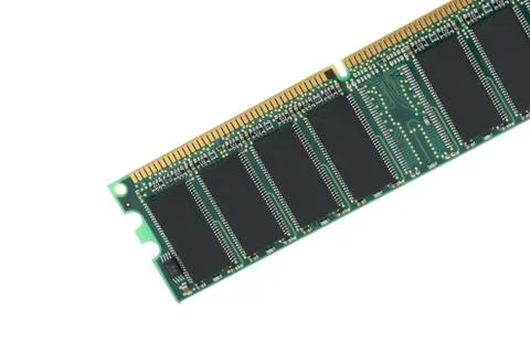 Random access memory chip on white Stock Photos