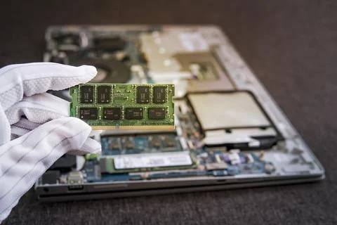 Random access memory for replacement to laptop computer. Increase the amount of Stock Photos