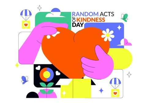Random Acts of Kindness Day Vector Illustration on February 17th Various Sm.. Stock Illustration