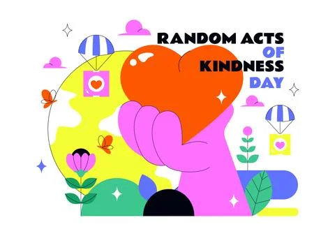 Random Acts of Kindness Day Vector Illustration on February 17th Various Sm.. Stock Illustration