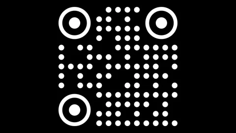 Random and meaningless QR-Code Pattern. Loops. Stock Footage 321749037