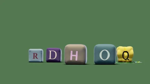 Random appearance of rubber letters followed by bursting Stock Footage 254097763