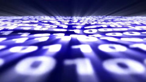 Random Binary Animation, Mathematic, Rendering, Background, Loop, Alpha Channel Stock Footage 136175615