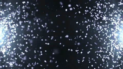 Random Binary Animation, Mathematic, Rendering, Background, Loop, Alpha Channel Stock Footage 136544372