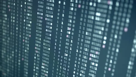 Random Binary Digital Fall Background Video stock 167334247