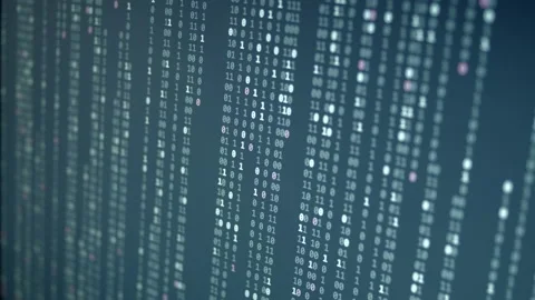Random Binary Digital Fall Background Video stock 167335343