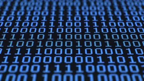 Random Binary Digits, Moving LCD Screen Stock Footage 88365897