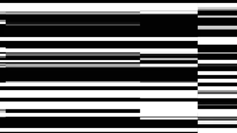 Random black and white motion graphic block, bad tv view. Stock Footage 148656213