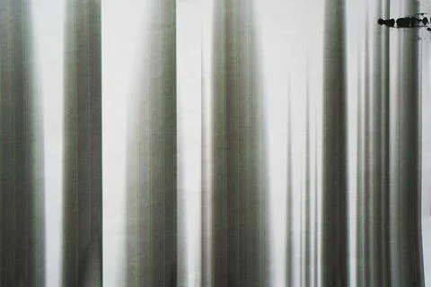 Random black vertical bands printed from an old photocopier on paper Stock Illustration