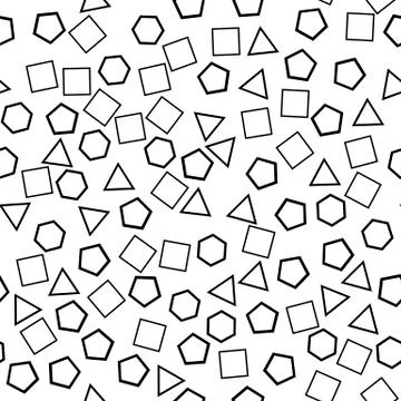 Random Black White Pattern. Triangle Background Illustrazione stock