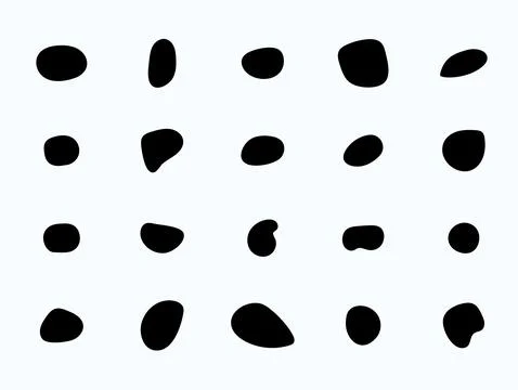 Random blob organic pattern spot shape. Amorphous ink blob geometric round Stock Illustration