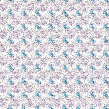 Random bubble circle concrete surface with blue floral leaf seamless oil paint. Stock Illustration