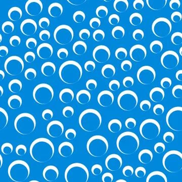 Random bubbles seamless pattern - Contour circles repeatable texture イラスト素材